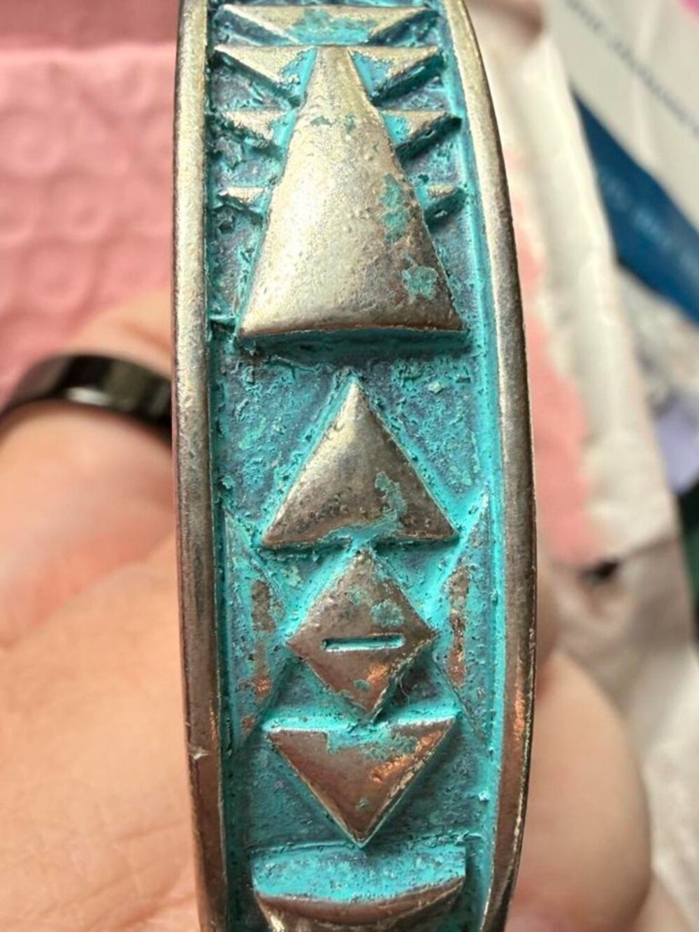 Lydell NYC turquoise 3 piece bangle with patina